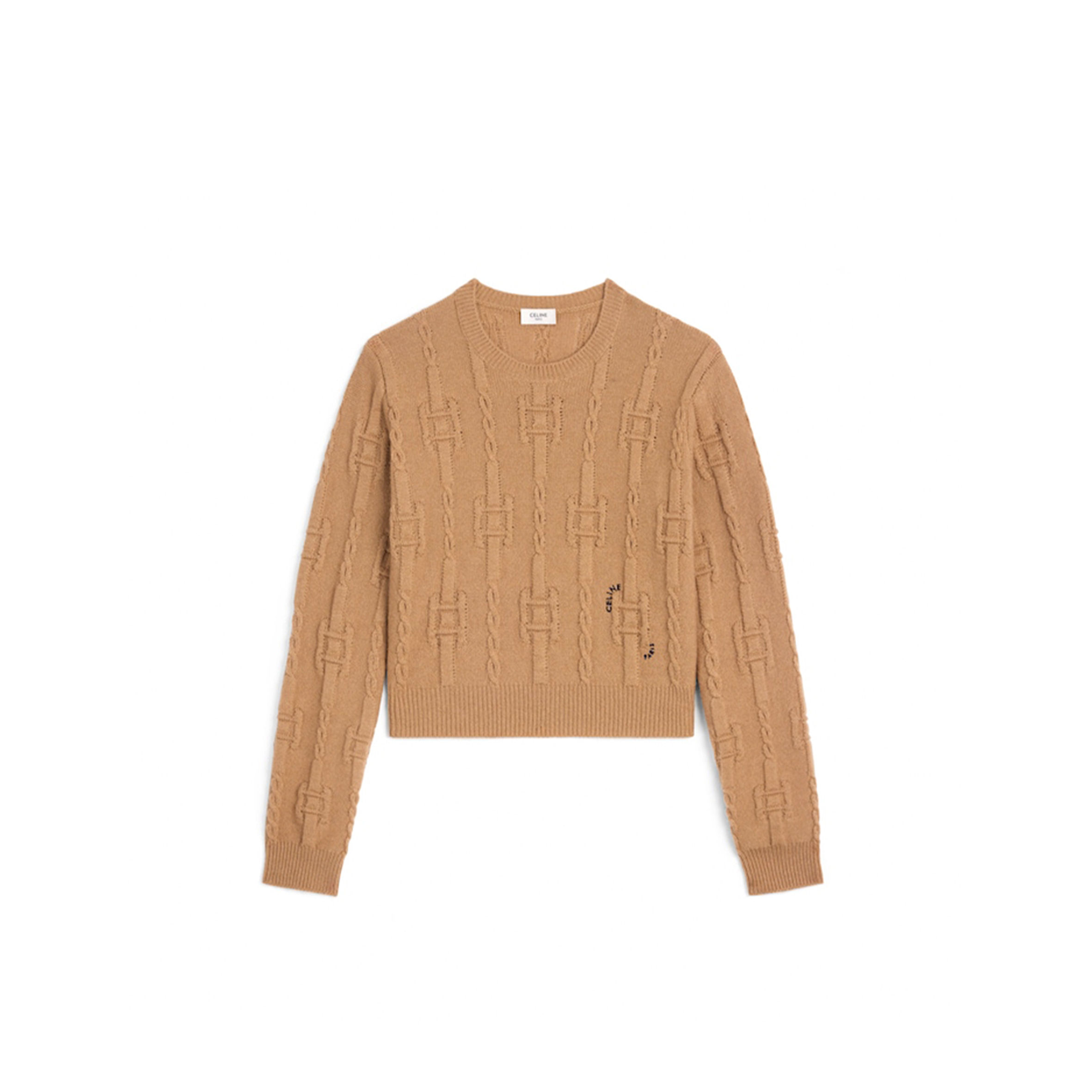 CELINE CREWNECK SWEATER IN CHAINS CASHMERE RY0MF0Y51.03CM